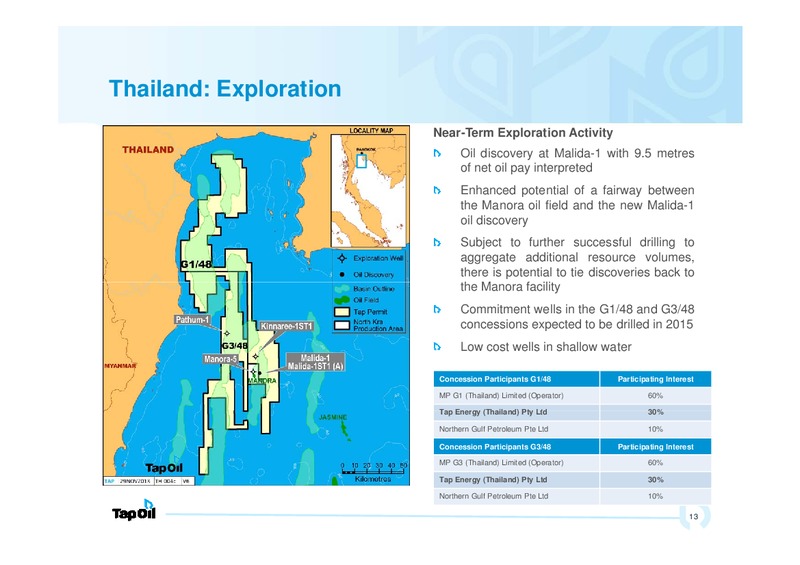 Investor Presentation – Tap Oil – slide 11