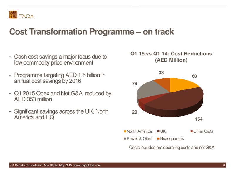 Q1 2015 Earnings Call – Taqa – slide 8