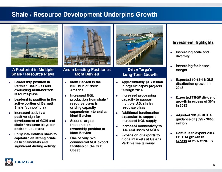 Q1 2013 INVESTOR PRESENTATION – Targa Resources Corp. – slide 4