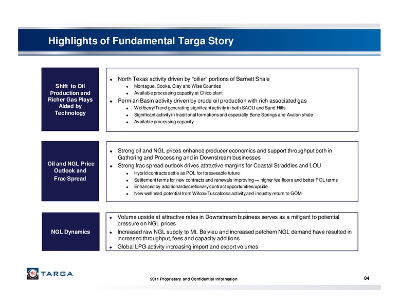 JUNE 2011 INVESTOR PRESENTATION – Targa Resources Corp. – slide 83