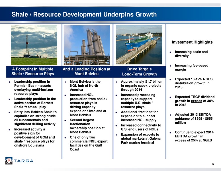Q2 2013 EARNINGS CALL – Targa Resources Corp. – slide 4