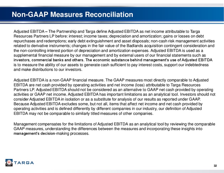 Targa Resources Investor Presentation Second Quarter 2014 – Targa Resources Corp. – slide 30