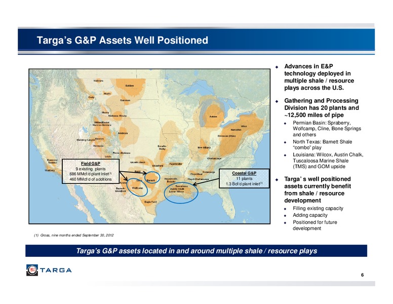 THIRD QUARTER 2012 INVESTOR PRESENTATION – Targa Resources Corp. – slide 5
