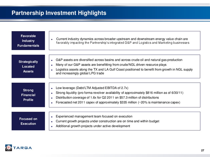 DEUTSCHE BANK LEVERAGED FINANCE CONFERENCE – Targa Resources Partners Lp – slide 26