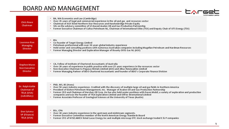 IPAA OGIS SAN FRANCISCO – Target Energy Limited – slide 4