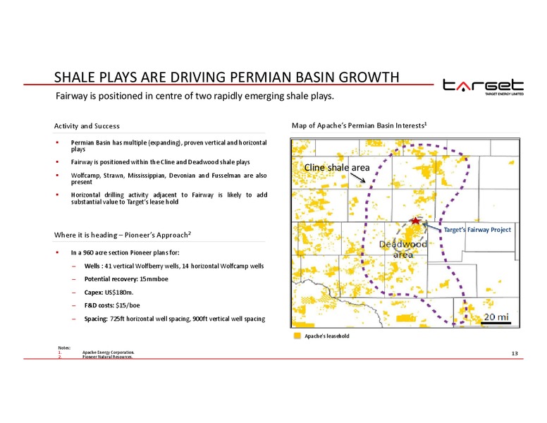 IPAA OGIS SAN FRANCISCO – Target Energy Limited – slide 12