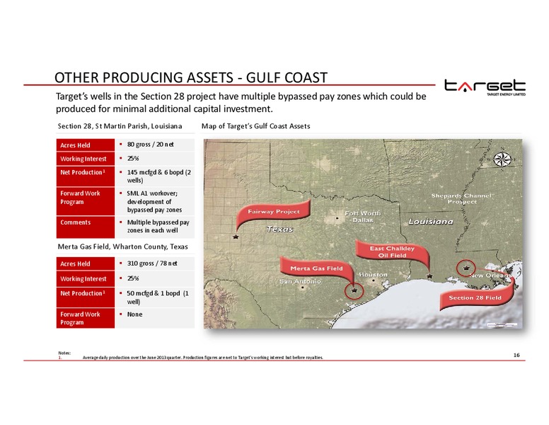 IPAA OGIS SAN FRANCISCO – Target Energy Limited – slide 15