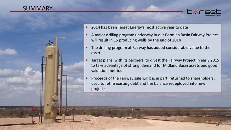 AGM – Target Energy Limited – slide 21