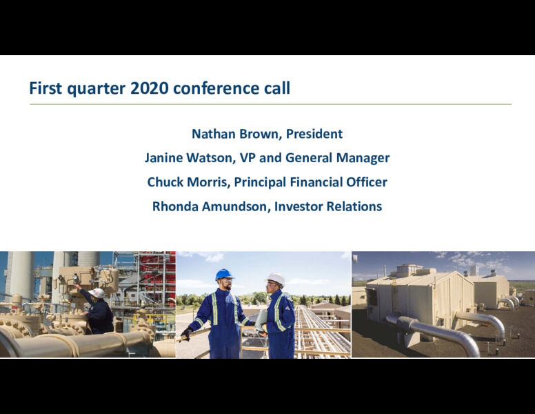 First Quarter 2020 Conference Call – TC Pipelines, Lp – slide 2