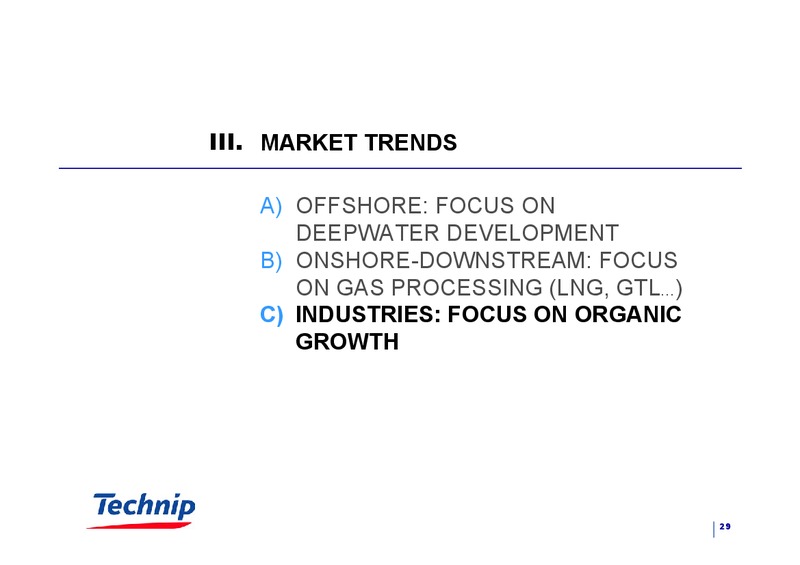 JANUARY 2005 INVESTOR PRESENTATION – Technip – slide 29