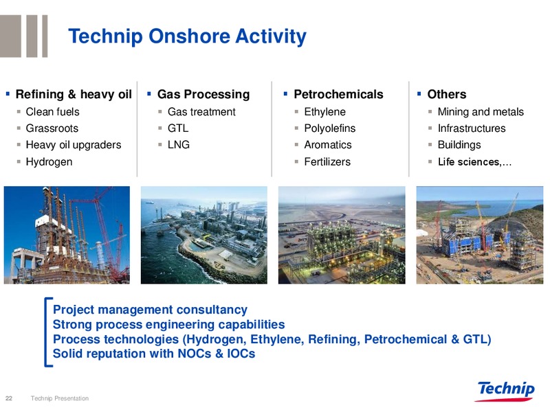 INVESTOR PRESENTATION – Technip – slide 22