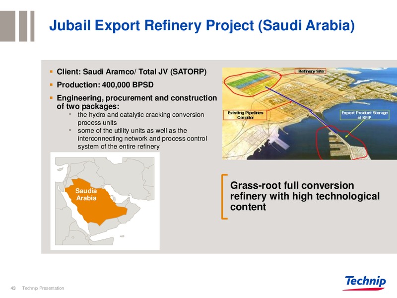 INVESTOR PRESENTATION – Technip – slide 43
