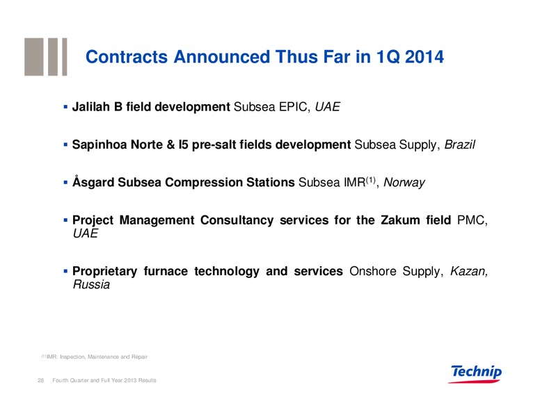Fourth Quarter and Full Year 2013 Results – Technip – slide 27