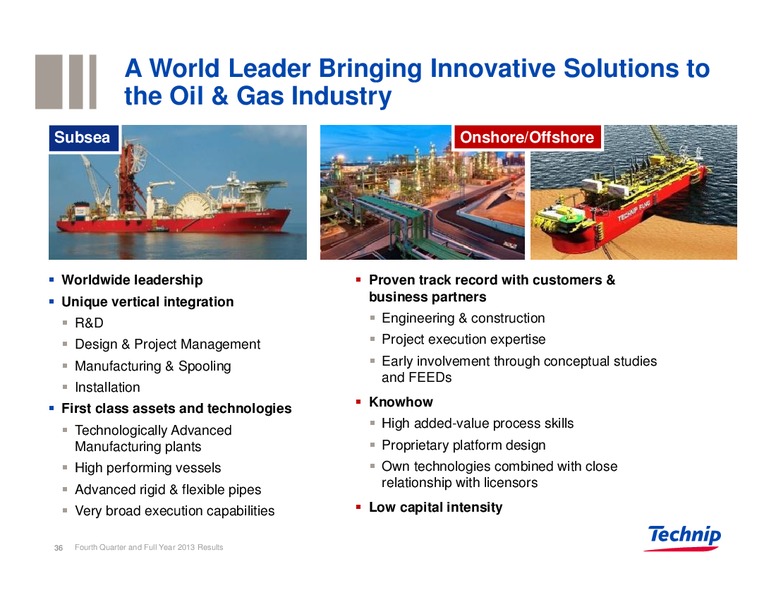 Fourth Quarter and Full Year 2013 Results – Technip – slide 35