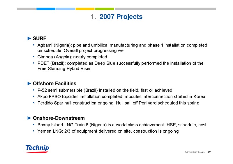 FEBRUARY 2007 RESULTS – Technip – slide 17