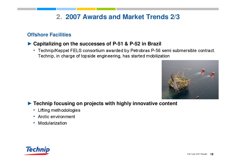 FEBRUARY 2007 RESULTS – Technip – slide 19