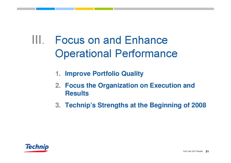 FEBRUARY 2007 RESULTS – Technip – slide 21