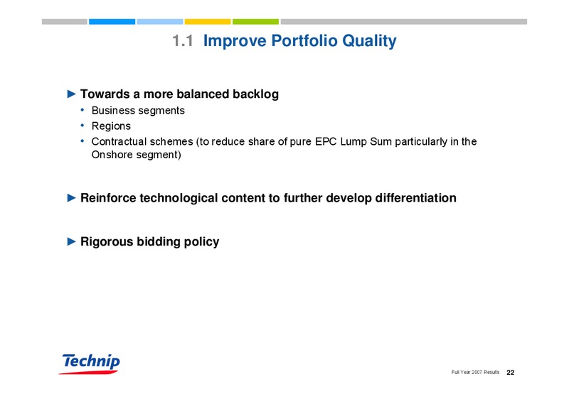 FEBRUARY 2007 RESULTS – Technip – slide 22