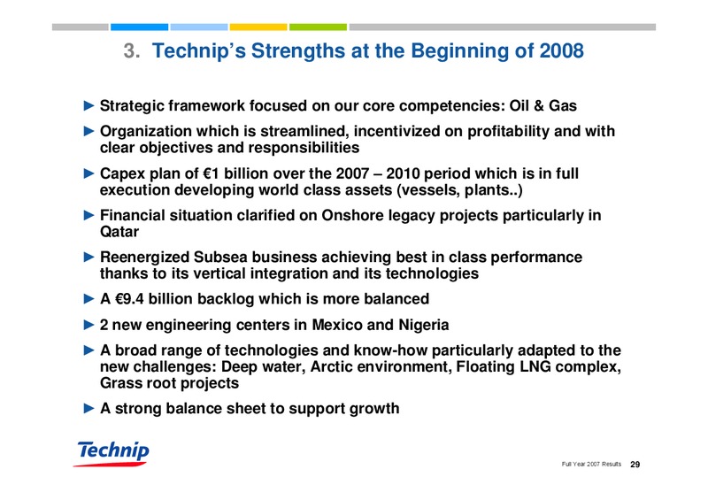 FEBRUARY 2007 RESULTS – Technip – slide 29