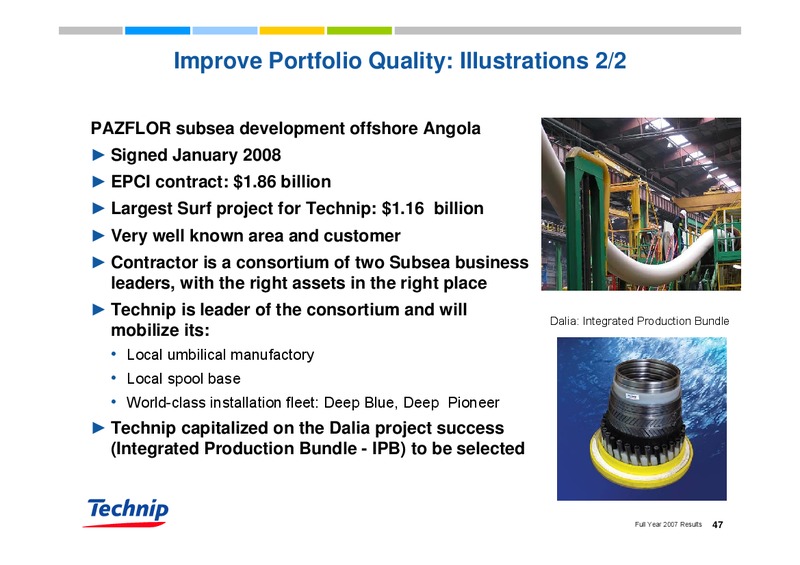 FEBRUARY 2007 RESULTS – Technip – slide 46