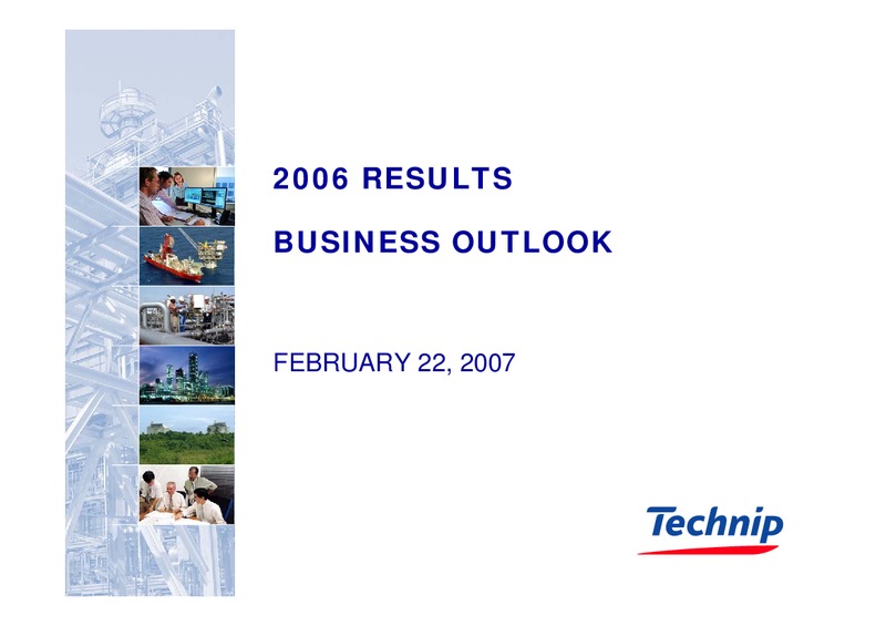 FEBRUARY 2006 RESULTS – Technip – slide 1