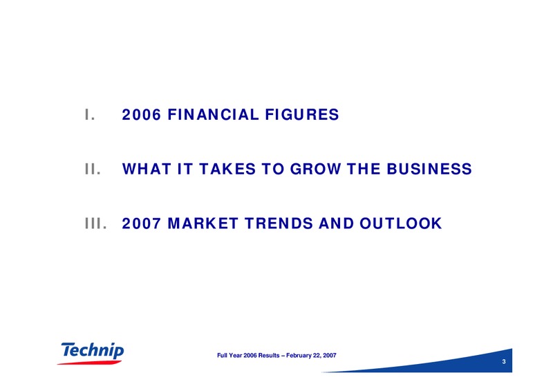 FEBRUARY 2006 RESULTS – Technip – slide 3