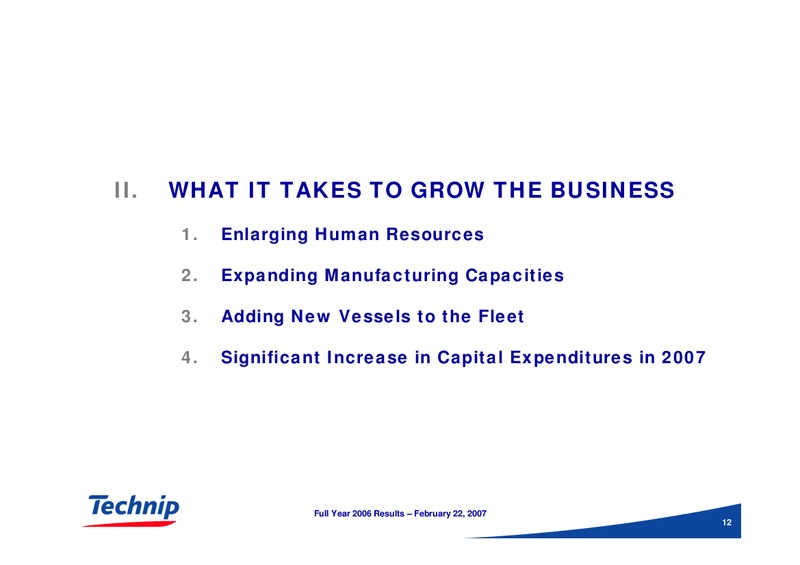 FEBRUARY 2006 RESULTS – Technip – slide 12