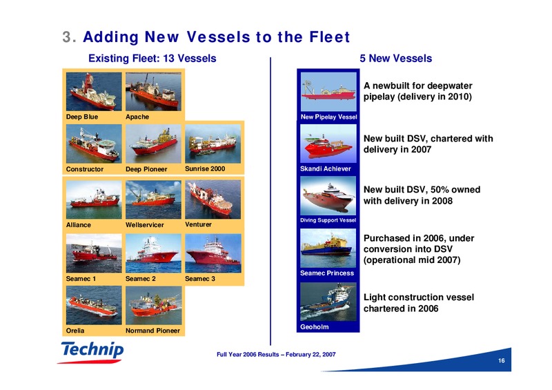 FEBRUARY 2006 RESULTS – Technip – slide 16