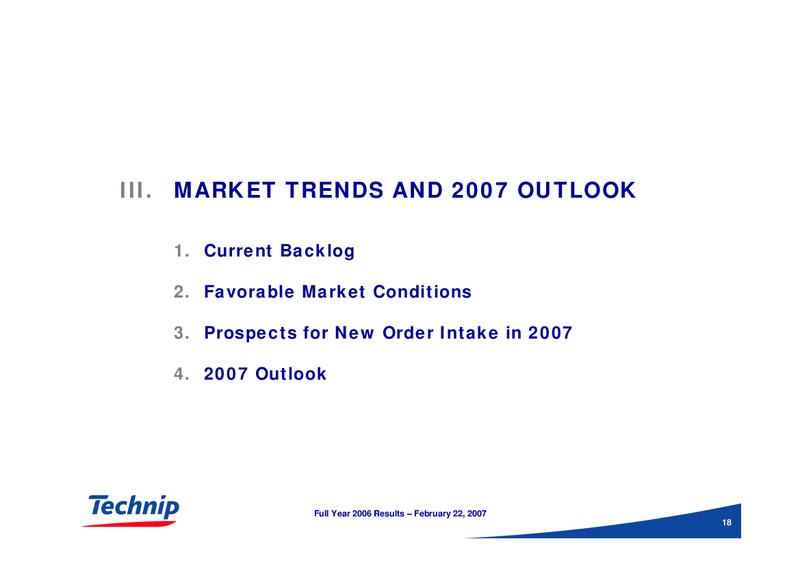FEBRUARY 2006 RESULTS – Technip – slide 18