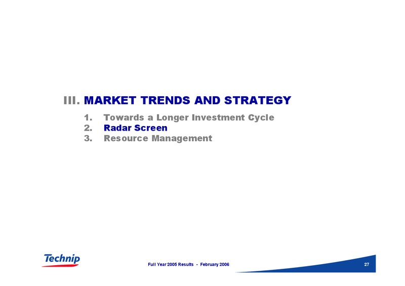 FEBRUARY 2006 INVESTOR PRESENTATION – Technip – slide 27