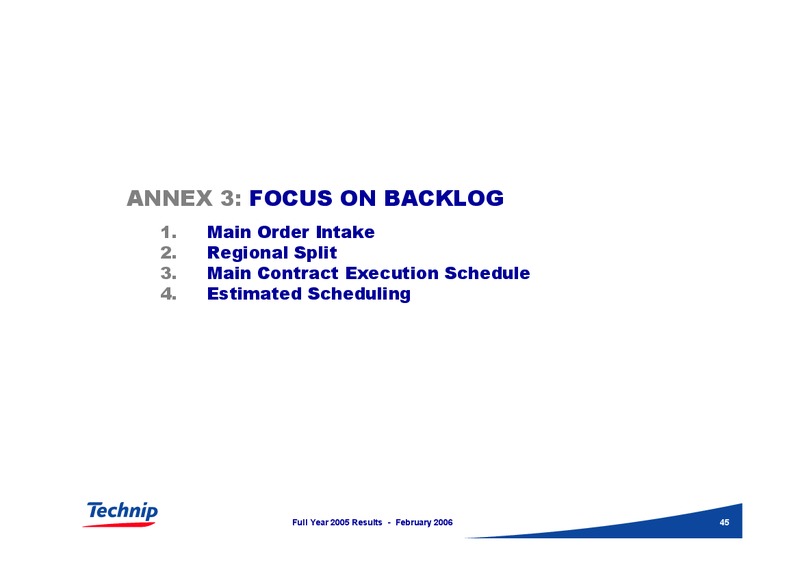 FEBRUARY 2006 INVESTOR PRESENTATION – Technip – slide 44