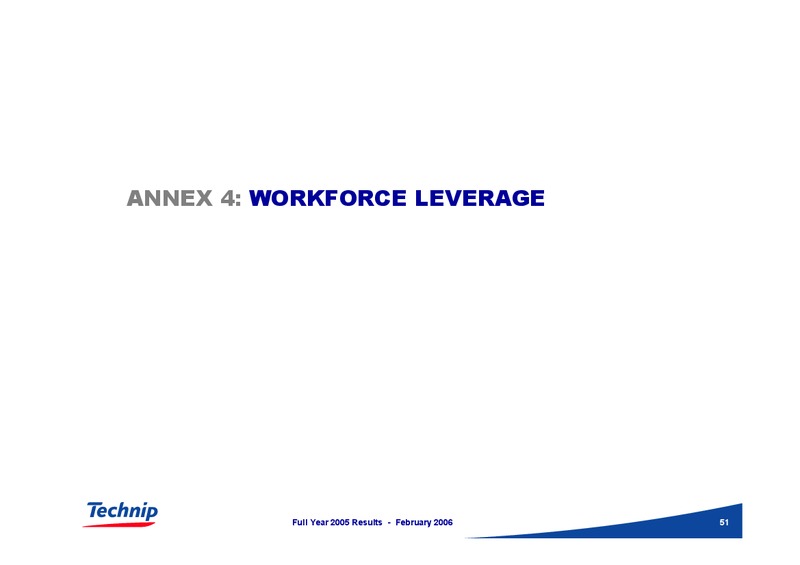 FEBRUARY 2006 INVESTOR PRESENTATION – Technip – slide 50