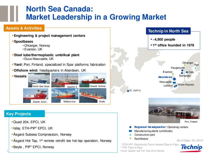 Q4 2012 EARNINGS CALL – Technip – slide 4