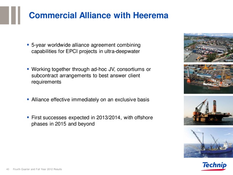 Q4 2012 EARNINGS CALL – Technip – slide 38