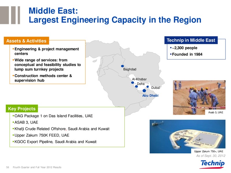 Q4 2012 EARNINGS CALL – Technip – slide 56