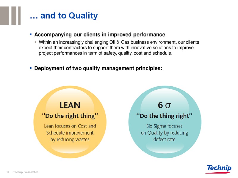 INVESTOR PRESENTATION – Technip – slide 14