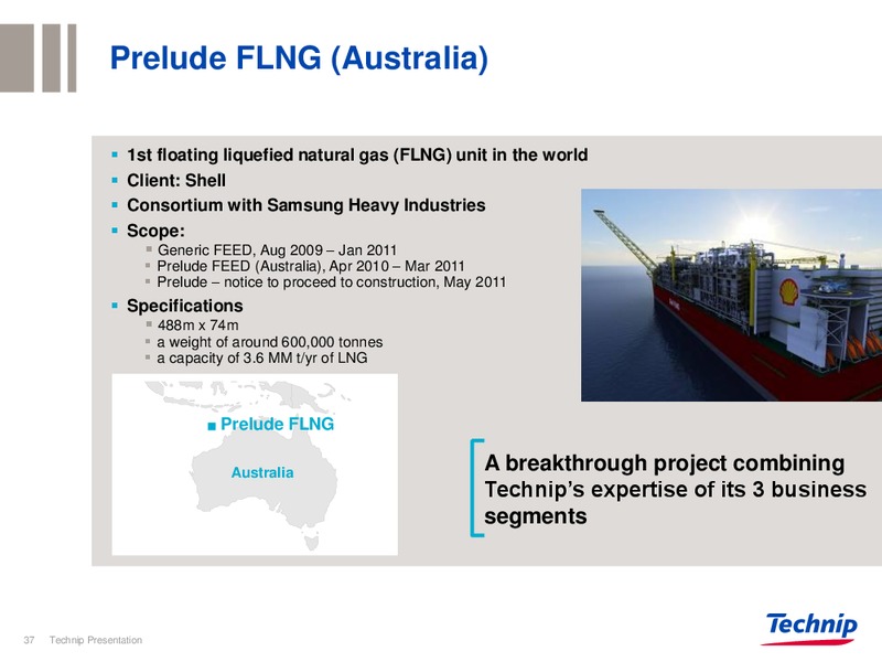 INVESTOR PRESENTATION – Technip – slide 37