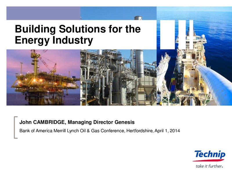 BAML Oil and Gas Conference – Technip – slide 1