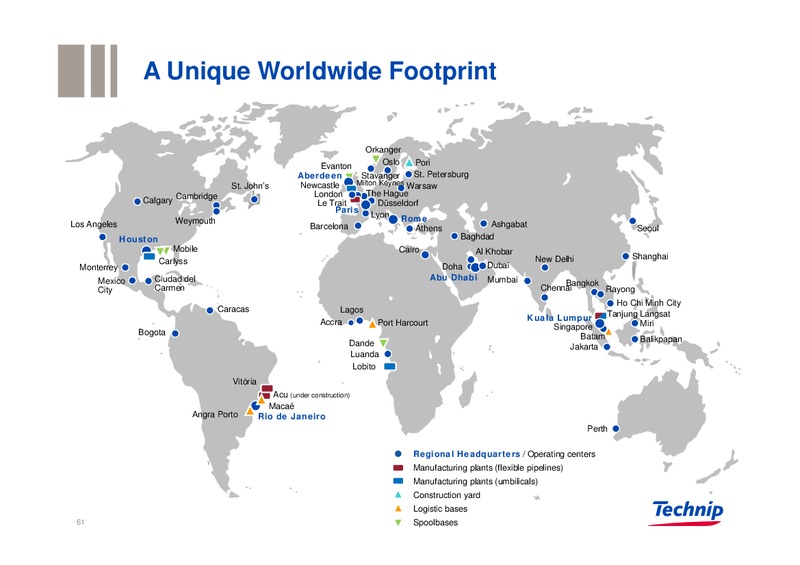 GLOBAL E&P INVESTORS CONFERENCE – Technip – slide 60