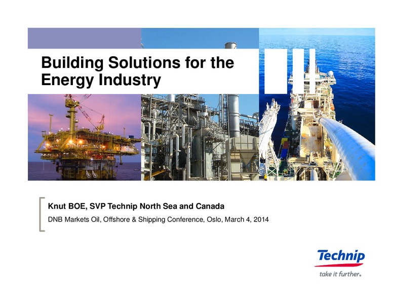 Investor Presentation – Technip – slide 1