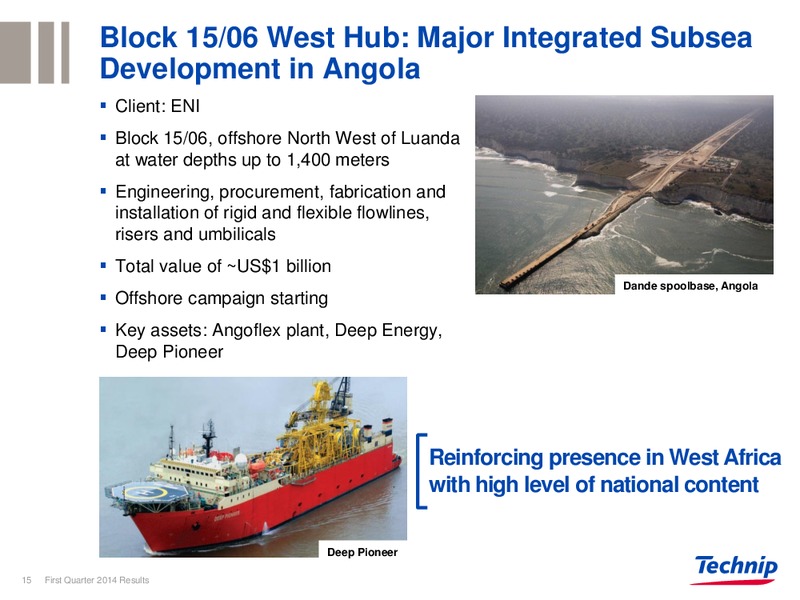Q1 2014 RESULTS – Technip – slide 14