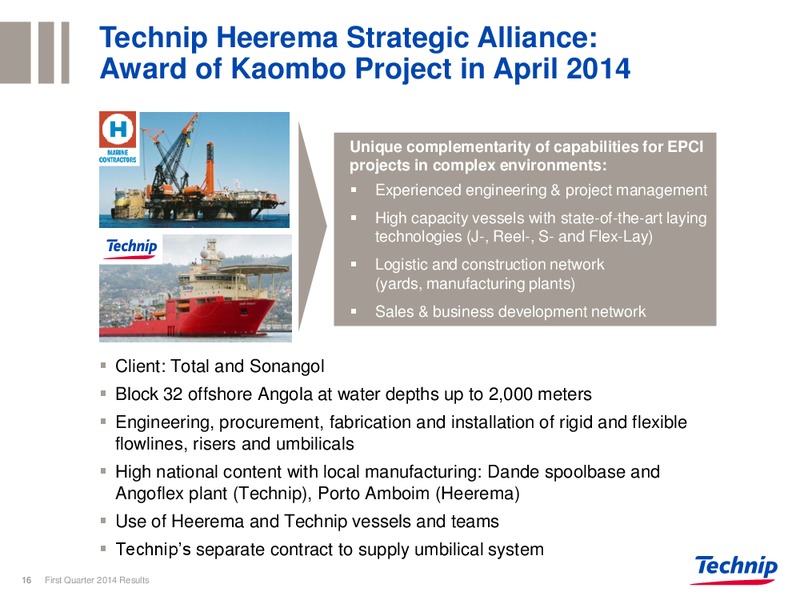 Q1 2014 RESULTS – Technip – slide 15