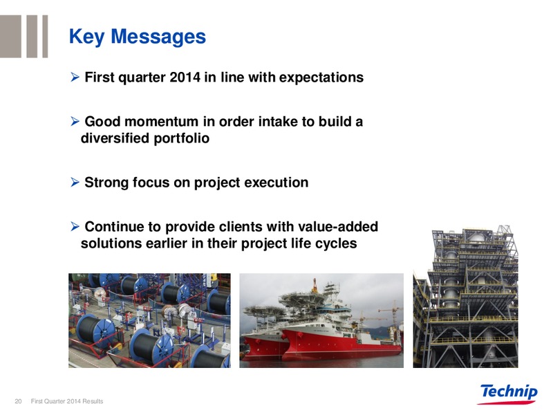 Q1 2014 RESULTS – Technip – slide 19