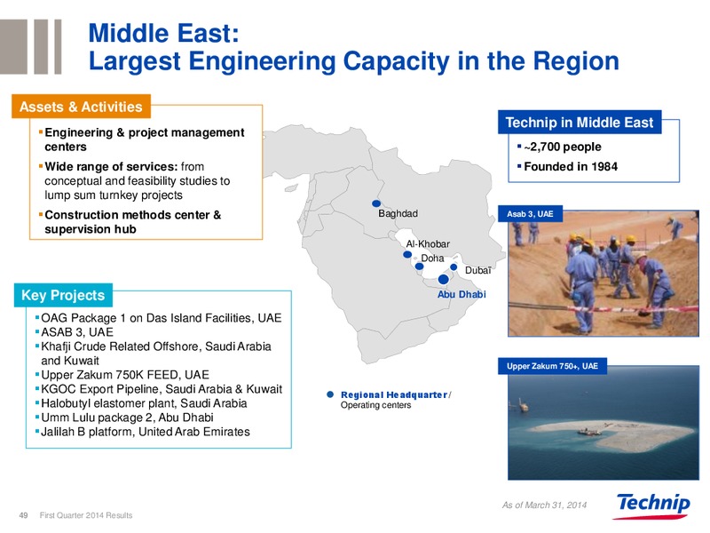 Q1 2014 RESULTS – Technip – slide 48