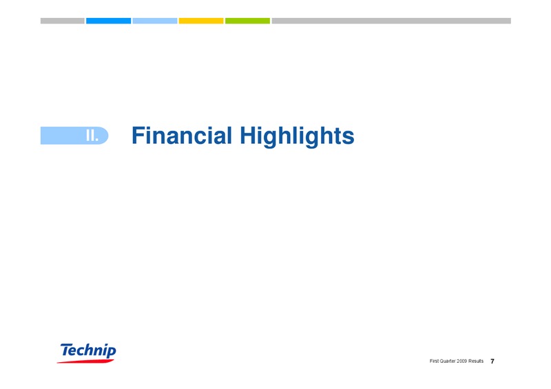 Q1 2009 RESULTS – Technip – slide 7