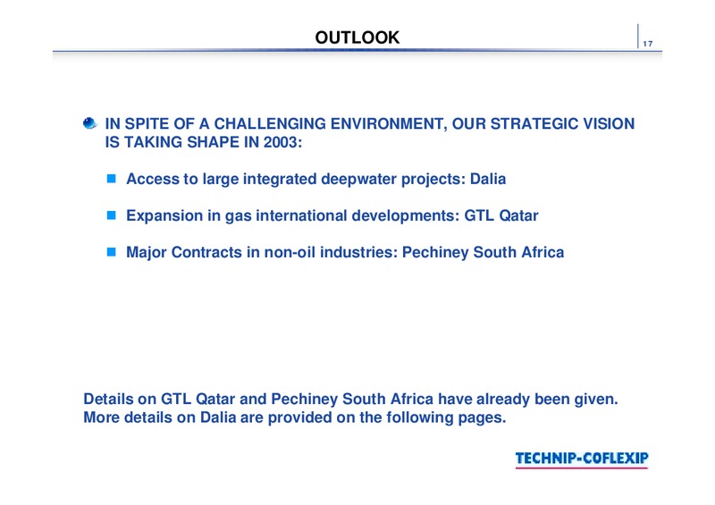 Q1 2003 RESULTS – Technip – slide 17