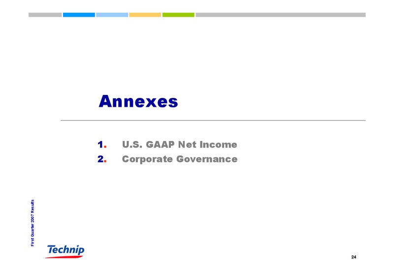 Q1 2007 RESULTS – Technip – slide 23