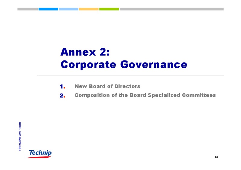 Q1 2007 RESULTS – Technip – slide 25