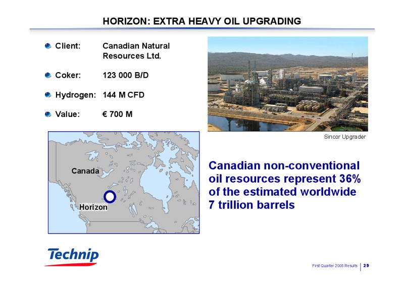 Q1 2005 RESULTS – Technip – slide 28