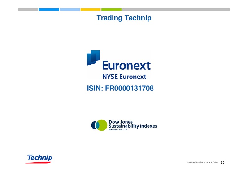 JUNE 2008 CREDIT SUISSE – Technip – slide 29